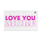 Pink Love You More White | Funny Gifts for Men - Gifts for Him - Birthday Gifts for Men, Him, Her, Husband, Boyfriend, Girlfriend, New Couple Gifts, Fathers & Valentines Day Gifts, Christmas Gifts NECTAR NAPKINS