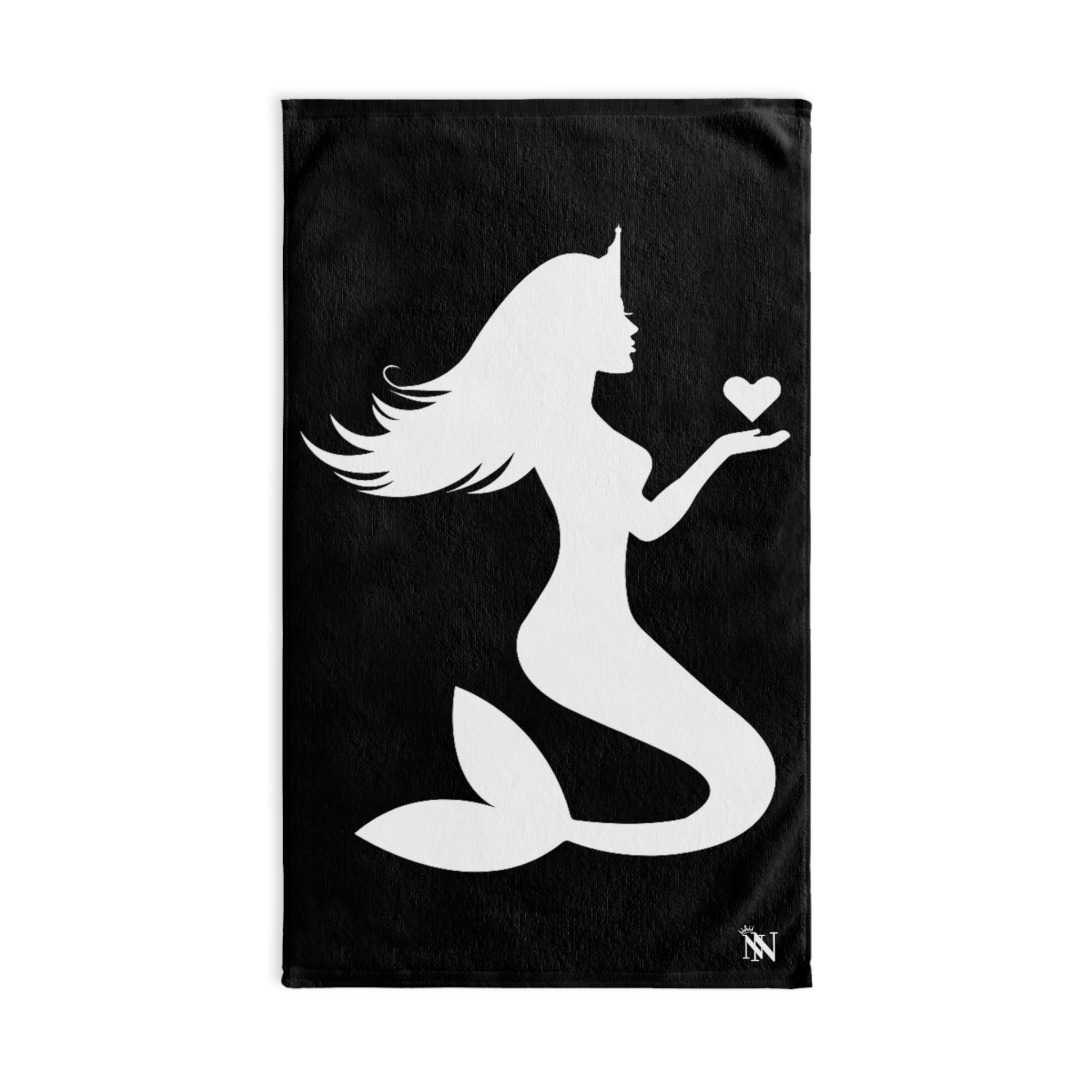 Pray Mermaid Heart Black | Sexy Gifts for Boyfriend, Funny Towel Romantic Gift for Wedding Couple Fiance First Year 2nd Anniversary Valentines, Party Gag Gifts, Joke Humor Cloth for Husband Men BF NECTAR NAPKINS