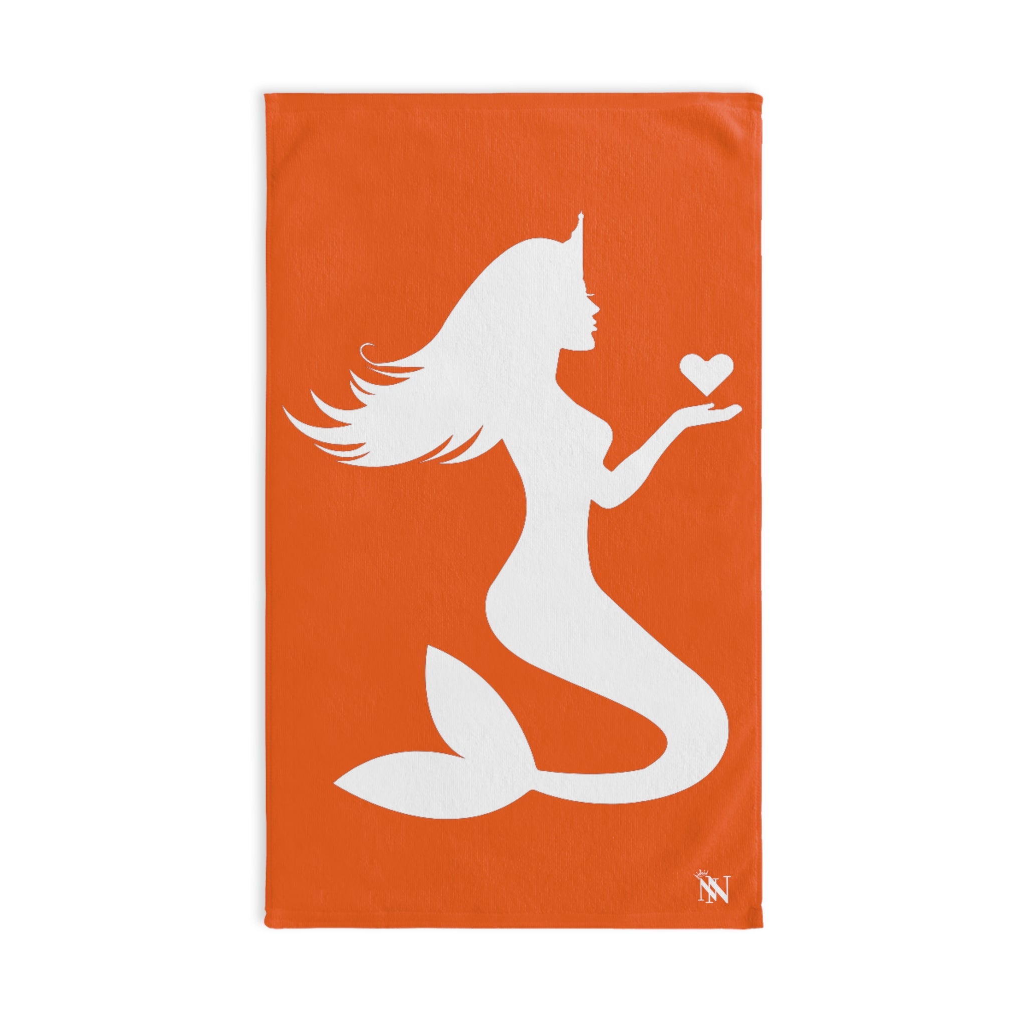 Pray Mermaid Heart Orange | Funny Gifts for Men - Gifts for Him - Birthday Gifts for Men, Him, Husband, Boyfriend, New Couple Gifts, Fathers & Valentines Day Gifts, Hand Towels NECTAR NAPKINS