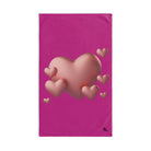 Puff Pink Heart 3D Fuscia | Funny Gifts for Men - Gifts for Him - Birthday Gifts for Men, Him, Husband, Boyfriend, New Couple Gifts, Fathers & Valentines Day Gifts, Hand Towels NECTAR NAPKINS