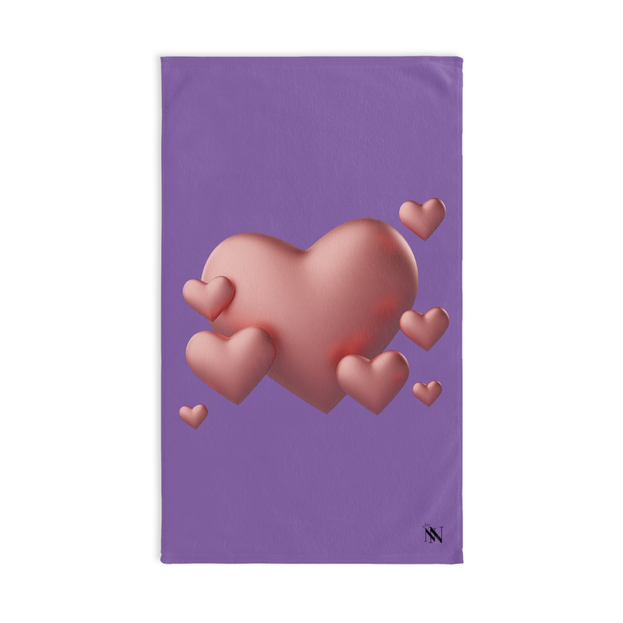 Puff Pink Heart 3D Lavendar | Funny Gifts for Men - Gifts for Him - Birthday Gifts for Men, Him, Husband, Boyfriend, New Couple Gifts, Fathers & Valentines Day Gifts, Hand Towels NECTAR NAPKINS