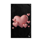 Puff Pink Heart 3DBlack | Sexy Gifts for Boyfriend, Funny Towel Romantic Gift for Wedding Couple Fiance First Year 2nd Anniversary Valentines, Party Gag Gifts, Joke Humor Cloth for Husband Men BF NECTAR NAPKINS