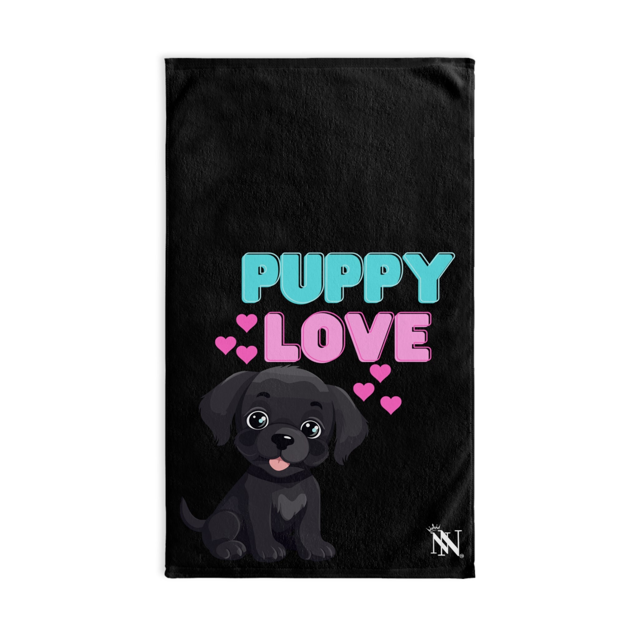 Puppy Love Black | Sexy Gifts for Boyfriend, Funny Towel Romantic Gift for Wedding Couple Fiance First Year 2nd Anniversary Valentines, Party Gag Gifts, Joke Humor Cloth for Husband Men BF NECTAR NAPKINS