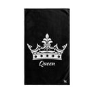 Queen Tiara Crown WhiteBlack | Sexy Gifts for Boyfriend, Funny Towel Romantic Gift for Wedding Couple Fiance First Year 2nd Anniversary Valentines, Party Gag Gifts, Joke Humor Cloth for Husband Men BF NECTAR NAPKINS