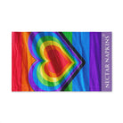 Rain Bow Heart 3D Lavendar | Funny Gifts for Men - Gifts for Him - Birthday Gifts for Men, Him, Husband, Boyfriend, New Couple Gifts, Fathers & Valentines Day Gifts, Hand Towels NECTAR NAPKINS