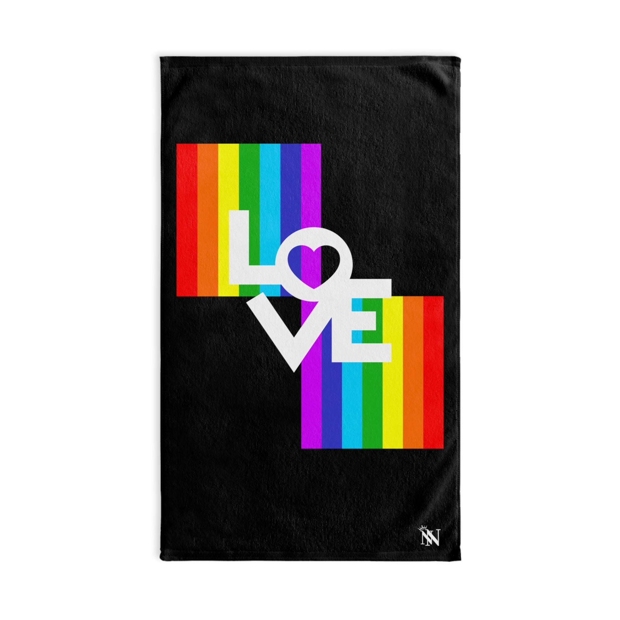 Rainbow Color LoveBlack | Sexy Gifts for Boyfriend, Funny Towel Romantic Gift for Wedding Couple Fiance First Year 2nd Anniversary Valentines, Party Gag Gifts, Joke Humor Cloth for Husband Men BF NECTAR NAPKINS