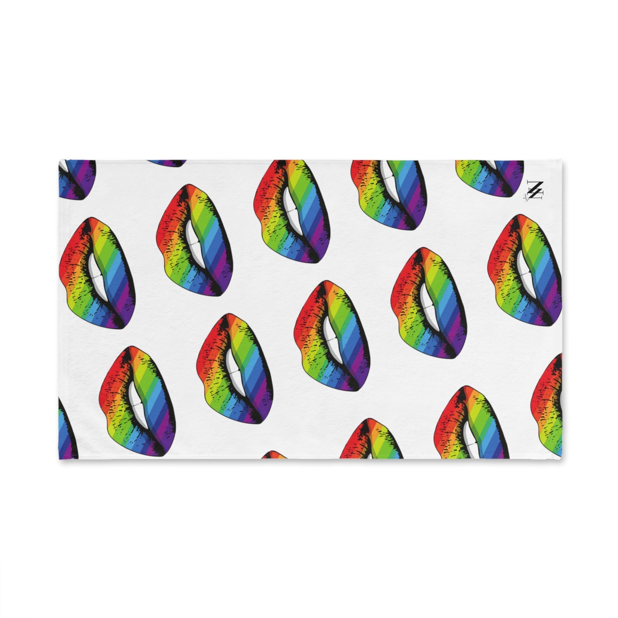 Rainbow Lips Pattern White | Funny Gifts for Men - Gifts for Him - Birthday Gifts for Men, Him, Her, Husband, Boyfriend, Girlfriend, New Couple Gifts, Fathers & Valentines Day Gifts, Christmas Gifts NECTAR NAPKINS