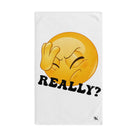 Really? Emoji White | Funny Gifts for Men - Gifts for Him - Birthday Gifts for Men, Him, Her, Husband, Boyfriend, Girlfriend, New Couple Gifts, Fathers & Valentines Day Gifts, Christmas Gifts NECTAR NAPKINS