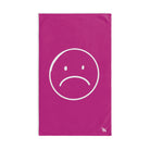 Sad Frown White Fuscia | Funny Gifts for Men - Gifts for Him - Birthday Gifts for Men, Him, Husband, Boyfriend, New Couple Gifts, Fathers & Valentines Day Gifts, Hand Towels NECTAR NAPKINS