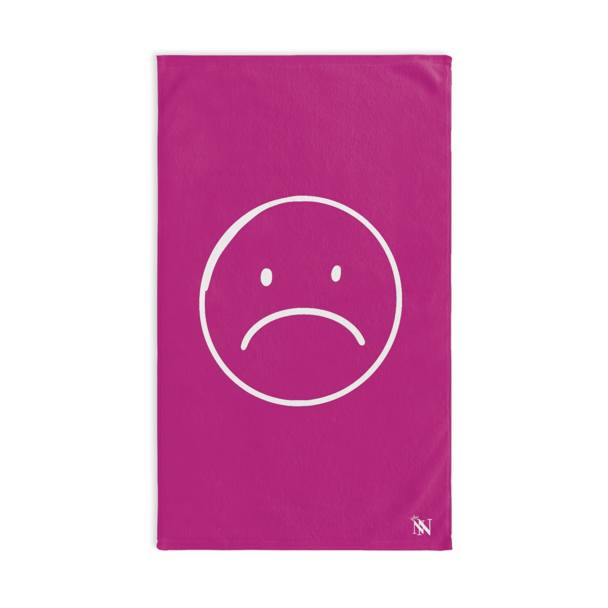 Sad Frown White Fuscia | Funny Gifts for Men - Gifts for Him - Birthday Gifts for Men, Him, Husband, Boyfriend, New Couple Gifts, Fathers & Valentines Day Gifts, Hand Towels NECTAR NAPKINS