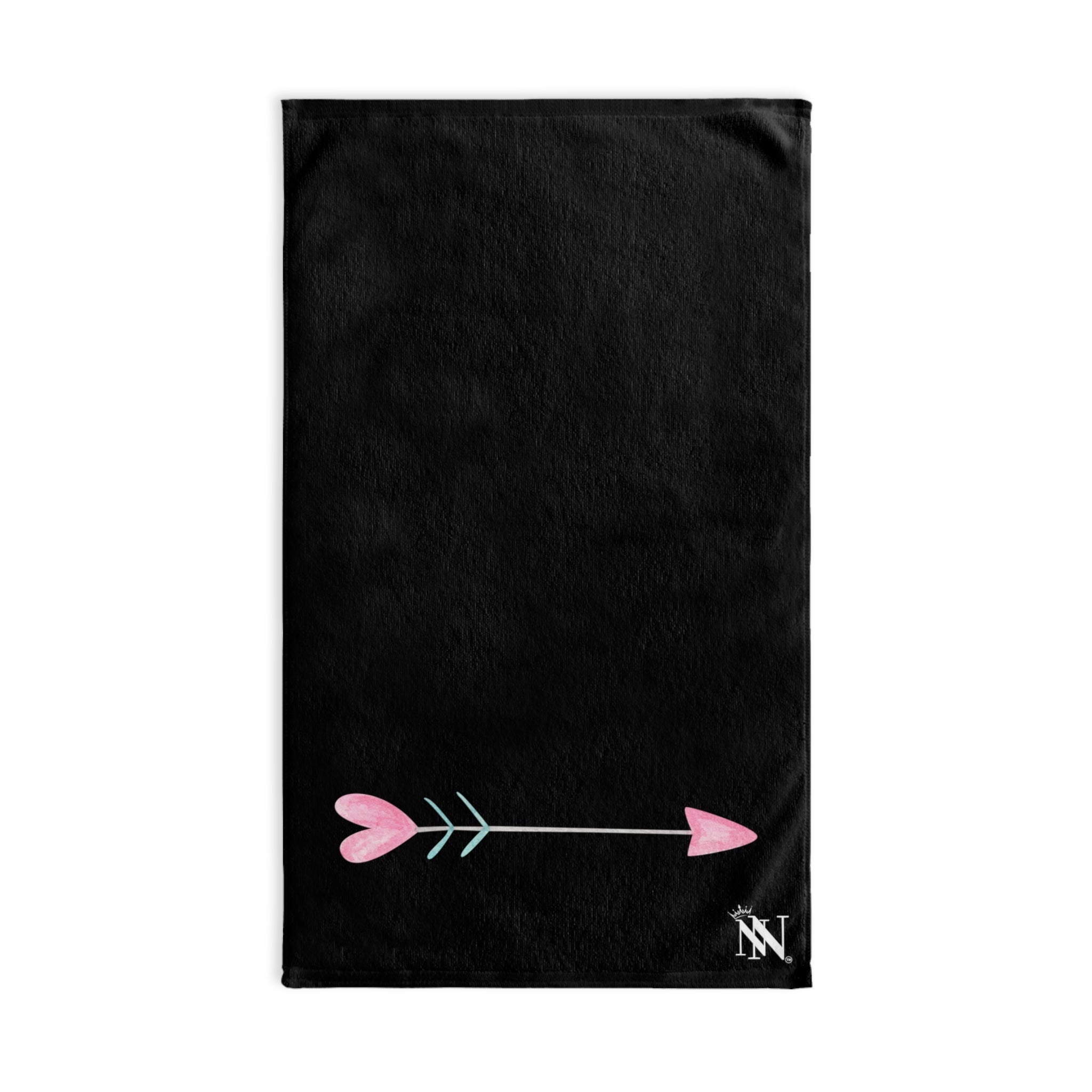 Simple Heart Arrow Black | Sexy Gifts for Boyfriend, Funny Towel Romantic Gift for Wedding Couple Fiance First Year 2nd Anniversary Valentines, Party Gag Gifts, Joke Humor Cloth for Husband Men BF NECTAR NAPKINS