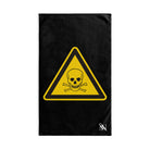 Skull Warning Black | Sexy Gifts for Boyfriend, Funny Towel Romantic Gift for Wedding Couple Fiance First Year 2nd Anniversary Valentines, Party Gag Gifts, Joke Humor Cloth for Husband Men BF NECTAR NAPKINS