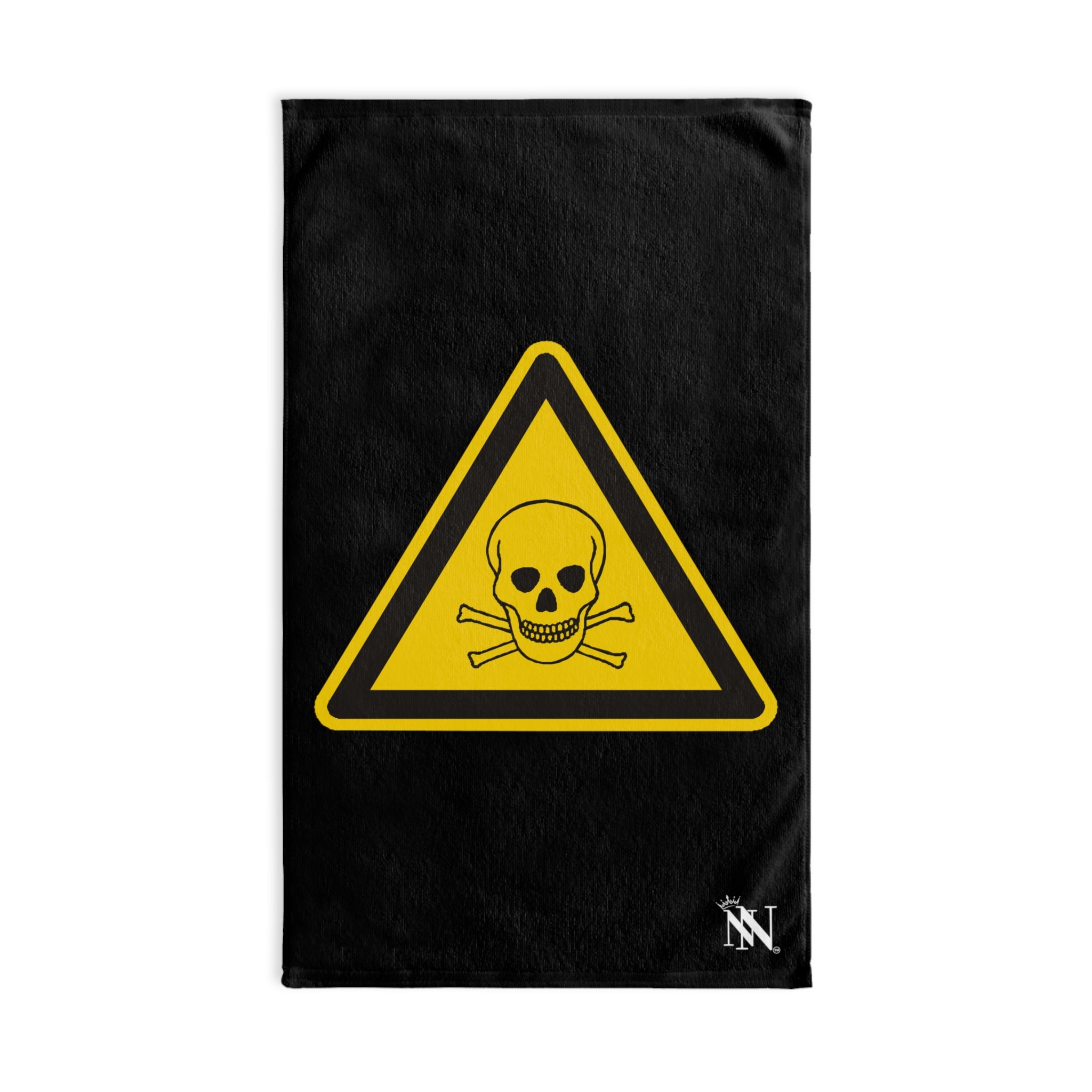 Skull Warning Black | Sexy Gifts for Boyfriend, Funny Towel Romantic Gift for Wedding Couple Fiance First Year 2nd Anniversary Valentines, Party Gag Gifts, Joke Humor Cloth for Husband Men BF NECTAR NAPKINS