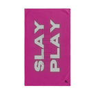 Slay Play Fit Fuscia | Funny Gifts for Men - Gifts for Him - Birthday Gifts for Men, Him, Husband, Boyfriend, New Couple Gifts, Fathers & Valentines Day Gifts, Hand Towels NECTAR NAPKINS