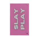 Slay Play Fit Pink | Novelty Gifts for Boyfriend, Funny Towel Romantic Gift for Wedding Couple Fiance First Year Anniversary Valentines, Party Gag Gifts, Joke Humor Cloth for Husband Men BF NECTAR NAPKINS