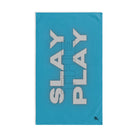 Slay Play Fit Teal | Novelty Gifts for Boyfriend, Funny Towel Romantic Gift for Wedding Couple Fiance First Year Anniversary Valentines, Party Gag Gifts, Joke Humor Cloth for Husband Men BF NECTAR NAPKINS