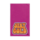 Stay Gold Retro Fuscia | Funny Gifts for Men - Gifts for Him - Birthday Gifts for Men, Him, Husband, Boyfriend, New Couple Gifts, Fathers & Valentines Day Gifts, Hand Towels NECTAR NAPKINS