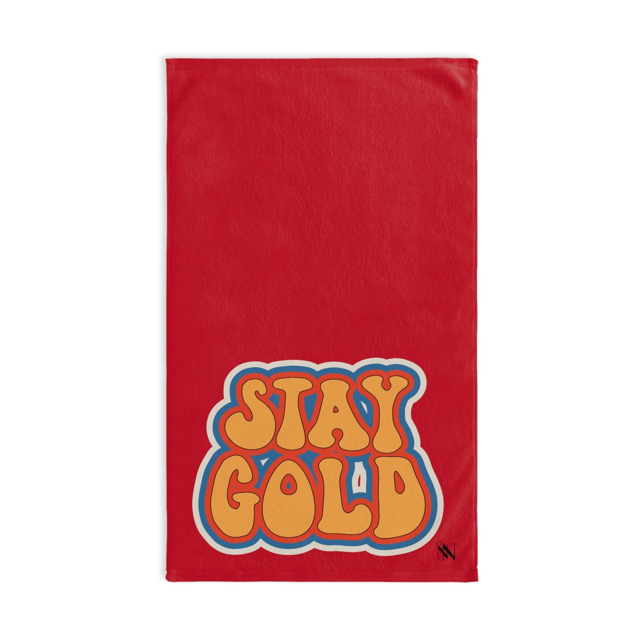 Stay Gold Retro Red | Sexy Gifts for Boyfriend, Funny Towel Romantic Gift for Wedding Couple Fiance First Year 2nd Anniversary Valentines, Party Gag Gifts, Joke Humor Cloth for Husband Men BF NECTAR NAPKINS