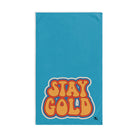 Stay Gold Retro Teal | Novelty Gifts for Boyfriend, Funny Towel Romantic Gift for Wedding Couple Fiance First Year Anniversary Valentines, Party Gag Gifts, Joke Humor Cloth for Husband Men BF NECTAR NAPKINS