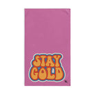 Stay Gold RetroPink | Novelty Gifts for Boyfriend, Funny Towel Romantic Gift for Wedding Couple Fiance First Year Anniversary Valentines, Party Gag Gifts, Joke Humor Cloth for Husband Men BF NECTAR NAPKINS