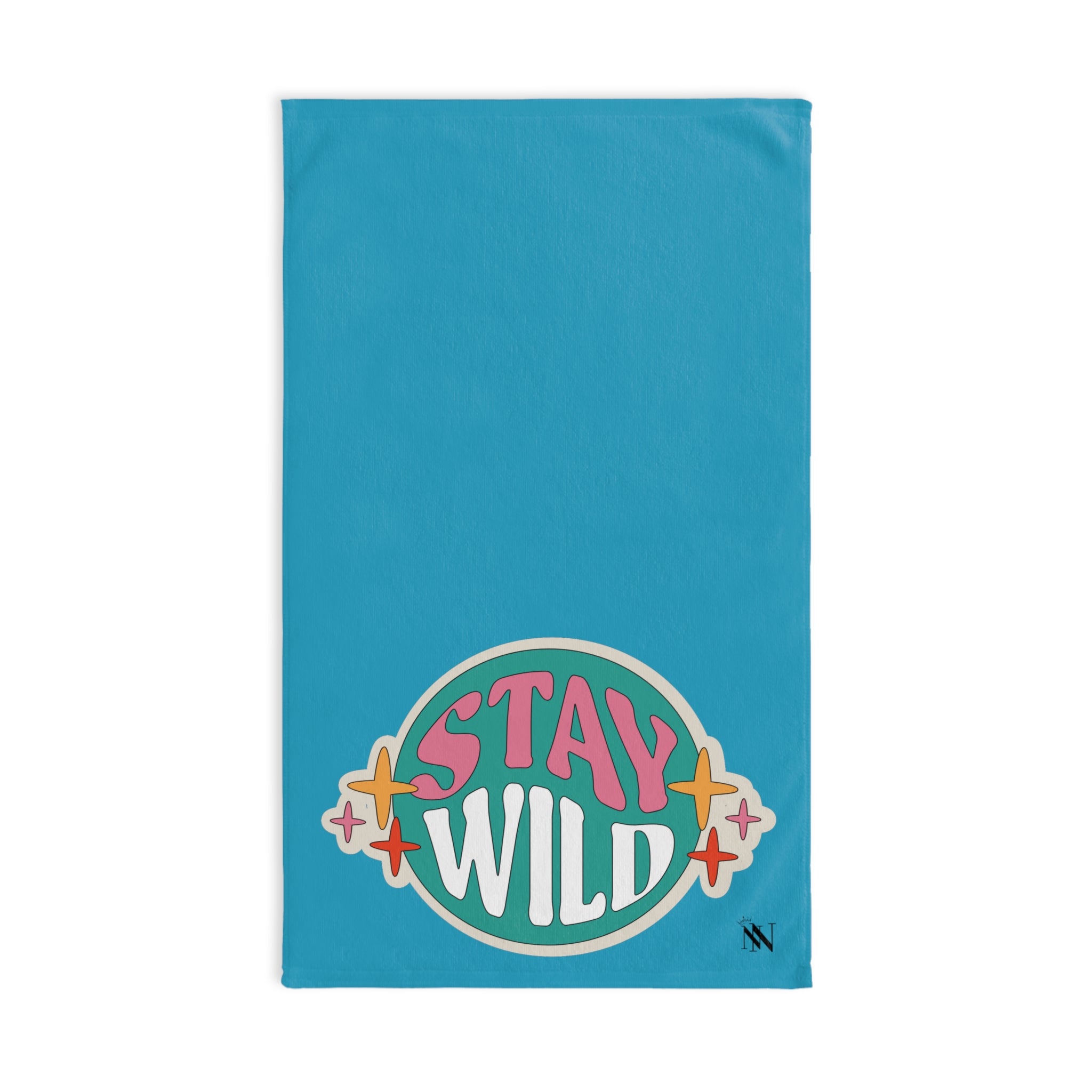 Stay Wild Boho Retro Teal | Novelty Gifts for Boyfriend, Funny Towel Romantic Gift for Wedding Couple Fiance First Year Anniversary Valentines, Party Gag Gifts, Joke Humor Cloth for Husband Men BF NECTAR NAPKINS