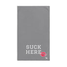 Suck Here Lips Kiss Grey | Anniversary Wedding, Christmas, Valentines Day, Birthday Gifts for Him, Her, Romantic Gifts for Wife, Girlfriend, Couples Gifts for Boyfriend, Husband NECTAR NAPKINS