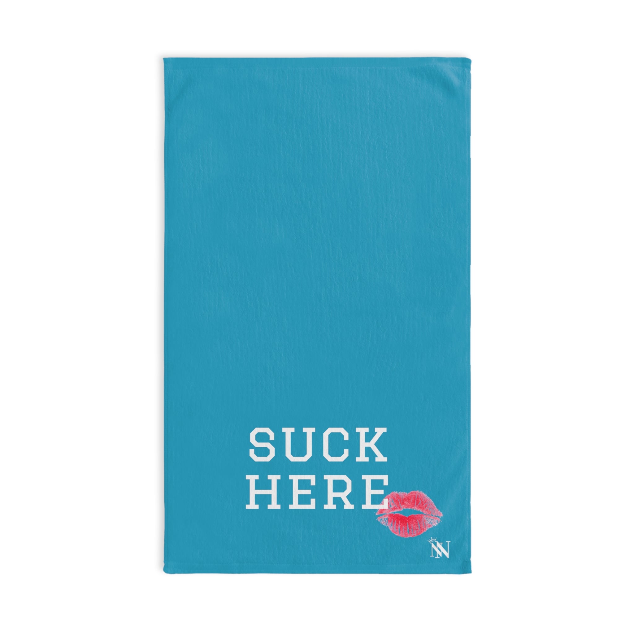 Suck Here Lips Kiss Teal | Novelty Gifts for Boyfriend, Funny Towel Romantic Gift for Wedding Couple Fiance First Year Anniversary Valentines, Party Gag Gifts, Joke Humor Cloth for Husband Men BF NECTAR NAPKINS