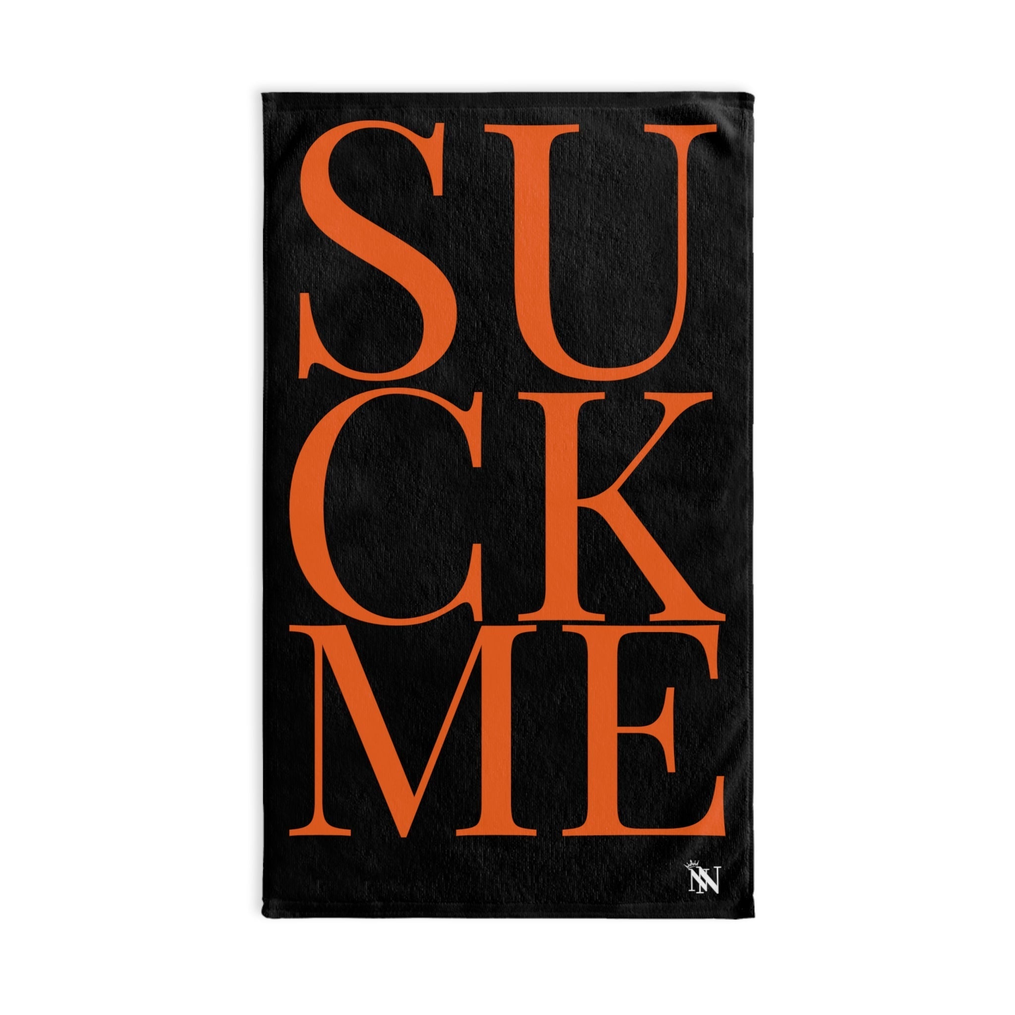 Suck Me Orange Black | Sexy Gifts for Boyfriend, Funny Towel Romantic Gift for Wedding Couple Fiance First Year 2nd Anniversary Valentines, Party Gag Gifts, Joke Humor Cloth for Husband Men BF NECTAR NAPKINS