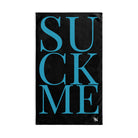 Suck Me Teal Black | Sexy Gifts for Boyfriend, Funny Towel Romantic Gift for Wedding Couple Fiance First Year 2nd Anniversary Valentines, Party Gag Gifts, Joke Humor Cloth for Husband Men BF NECTAR NAPKINS