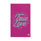 Teal True Love Fuscia | Funny Gifts for Men - Gifts for Him - Birthday Gifts for Men, Him, Husband, Boyfriend, New Couple Gifts, Fathers & Valentines Day Gifts, Hand Towels NECTAR NAPKINS