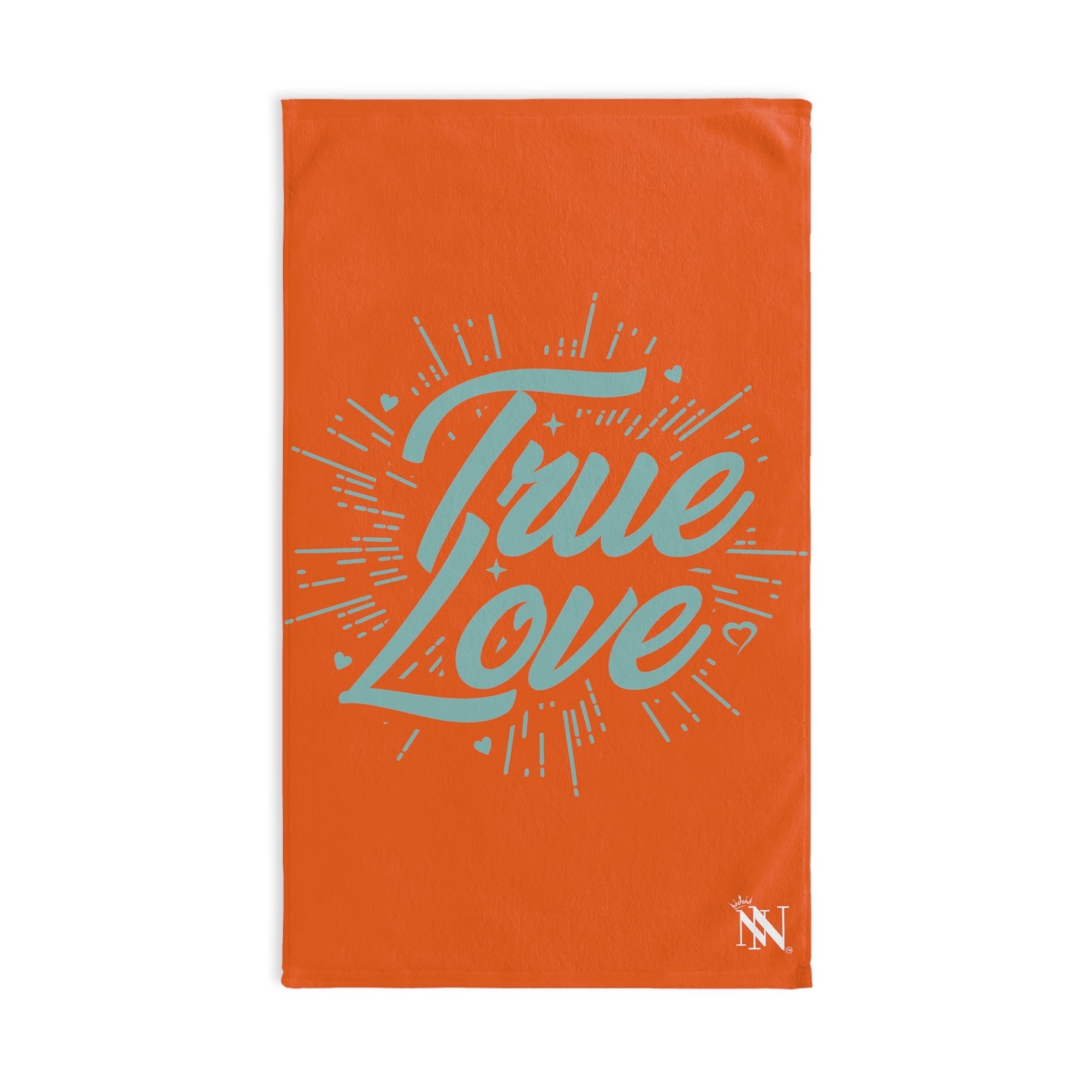 Teal True Love Orange | Funny Gifts for Men - Gifts for Him - Birthday Gifts for Men, Him, Husband, Boyfriend, New Couple Gifts, Fathers & Valentines Day Gifts, Hand Towels NECTAR NAPKINS