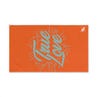 Teal True Love Orange | Funny Gifts for Men - Gifts for Him - Birthday Gifts for Men, Him, Husband, Boyfriend, New Couple Gifts, Fathers & Valentines Day Gifts, Hand Towels NECTAR NAPKINS