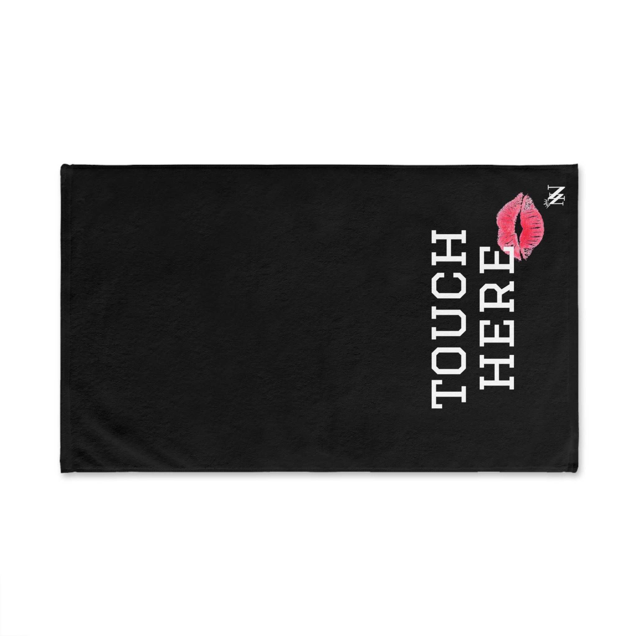 Touch Here Kiss Lip Black | Sexy Gifts for Boyfriend, Funny Towel Romantic Gift for Wedding Couple Fiance First Year 2nd Anniversary Valentines, Party Gag Gifts, Joke Humor Cloth for Husband Men BF NECTAR NAPKINS