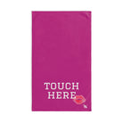 Touch Here Kiss Lip Fuscia | Funny Gifts for Men - Gifts for Him - Birthday Gifts for Men, Him, Husband, Boyfriend, New Couple Gifts, Fathers & Valentines Day Gifts, Hand Towels NECTAR NAPKINS