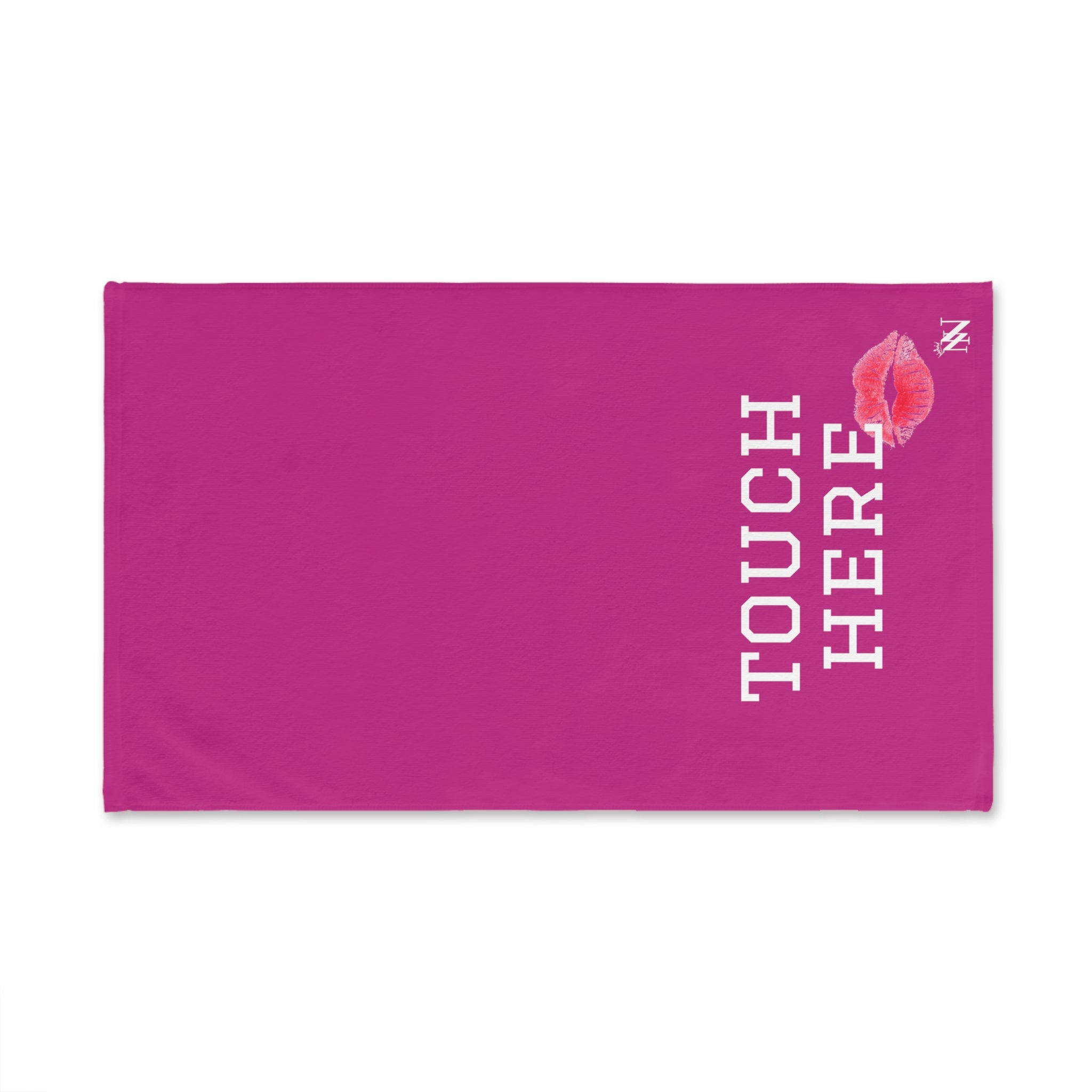 Touch Here Kiss Lip Fuscia | Funny Gifts for Men - Gifts for Him - Birthday Gifts for Men, Him, Husband, Boyfriend, New Couple Gifts, Fathers & Valentines Day Gifts, Hand Towels NECTAR NAPKINS