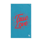 Truest Red Love Teal | Novelty Gifts for Boyfriend, Funny Towel Romantic Gift for Wedding Couple Fiance First Year Anniversary Valentines, Party Gag Gifts, Joke Humor Cloth for Husband Men BF NECTAR NAPKINS