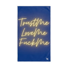 Trust Love F*ck Me Blue | Gifts for Boyfriend, Funny Towel Romantic Gift for Wedding Couple Fiance First Year Anniversary Valentines, Party Gag Gifts, Joke Humor Cloth for Husband Men BF NECTAR NAPKINS