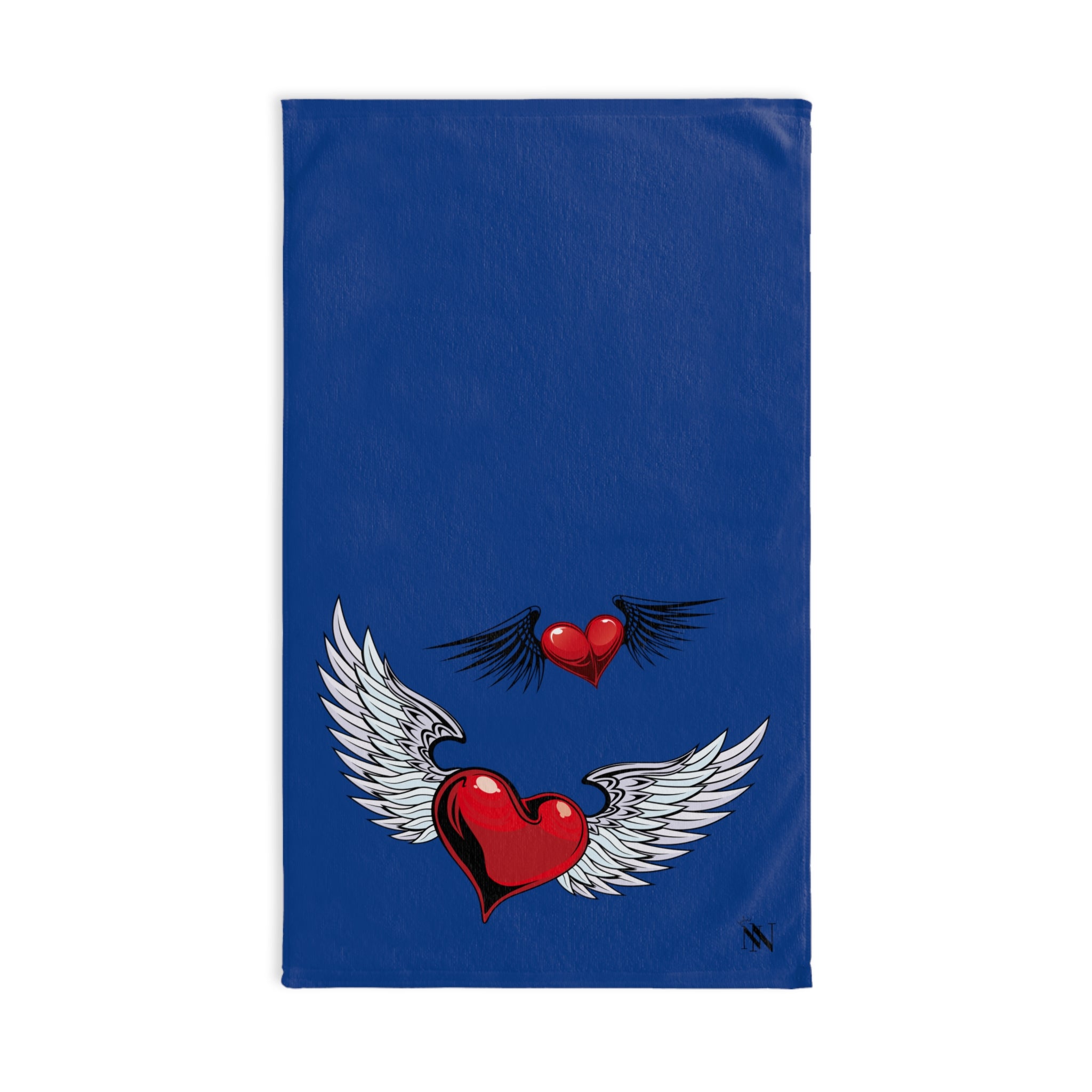 Twin Wing Heart Blue | Gifts for Boyfriend, Funny Towel Romantic Gift for Wedding Couple Fiance First Year Anniversary Valentines, Party Gag Gifts, Joke Humor Cloth for Husband Men BF NECTAR NAPKINS