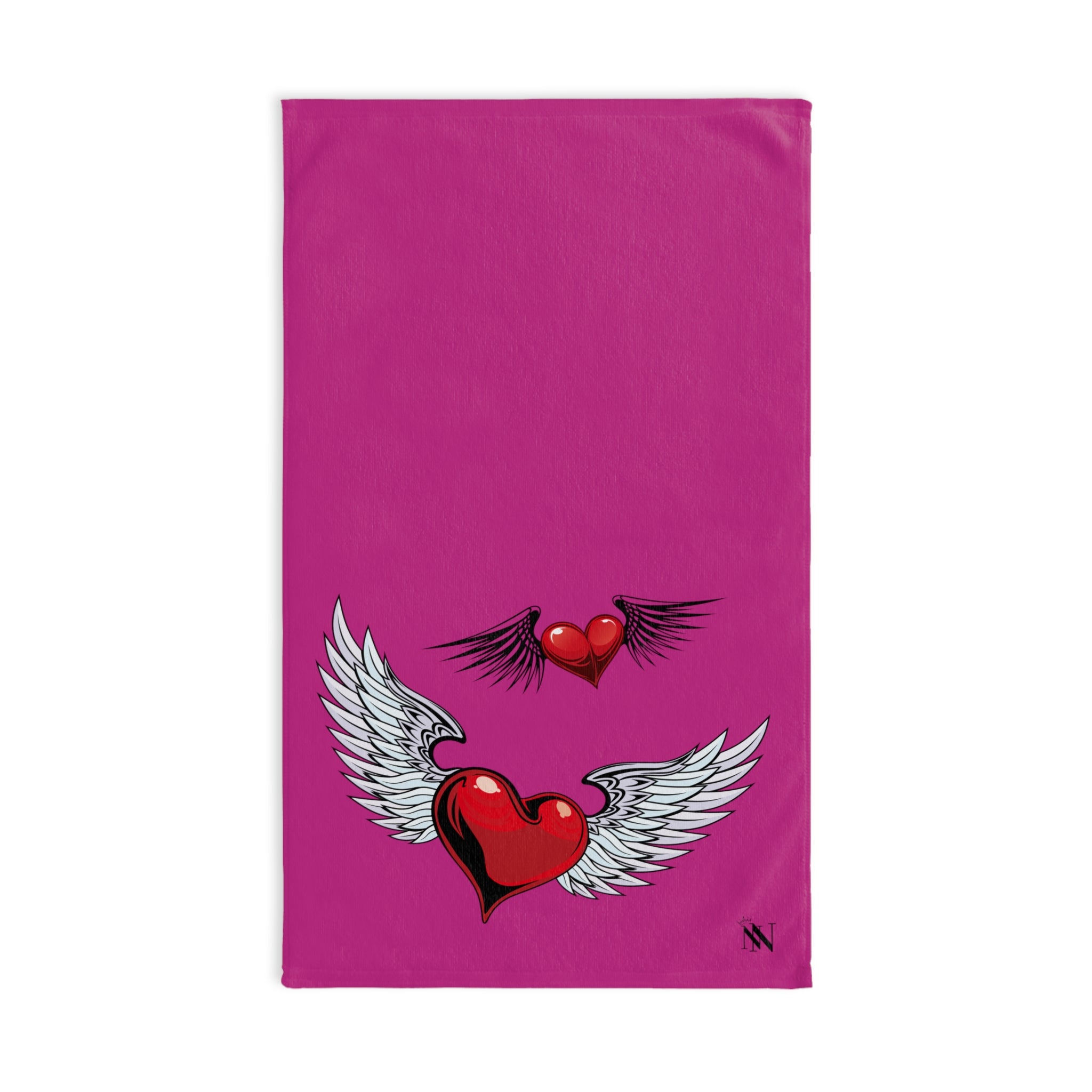 Twin Wing Heart Fuscia | Funny Gifts for Men - Gifts for Him - Birthday Gifts for Men, Him, Husband, Boyfriend, New Couple Gifts, Fathers & Valentines Day Gifts, Hand Towels NECTAR NAPKINS