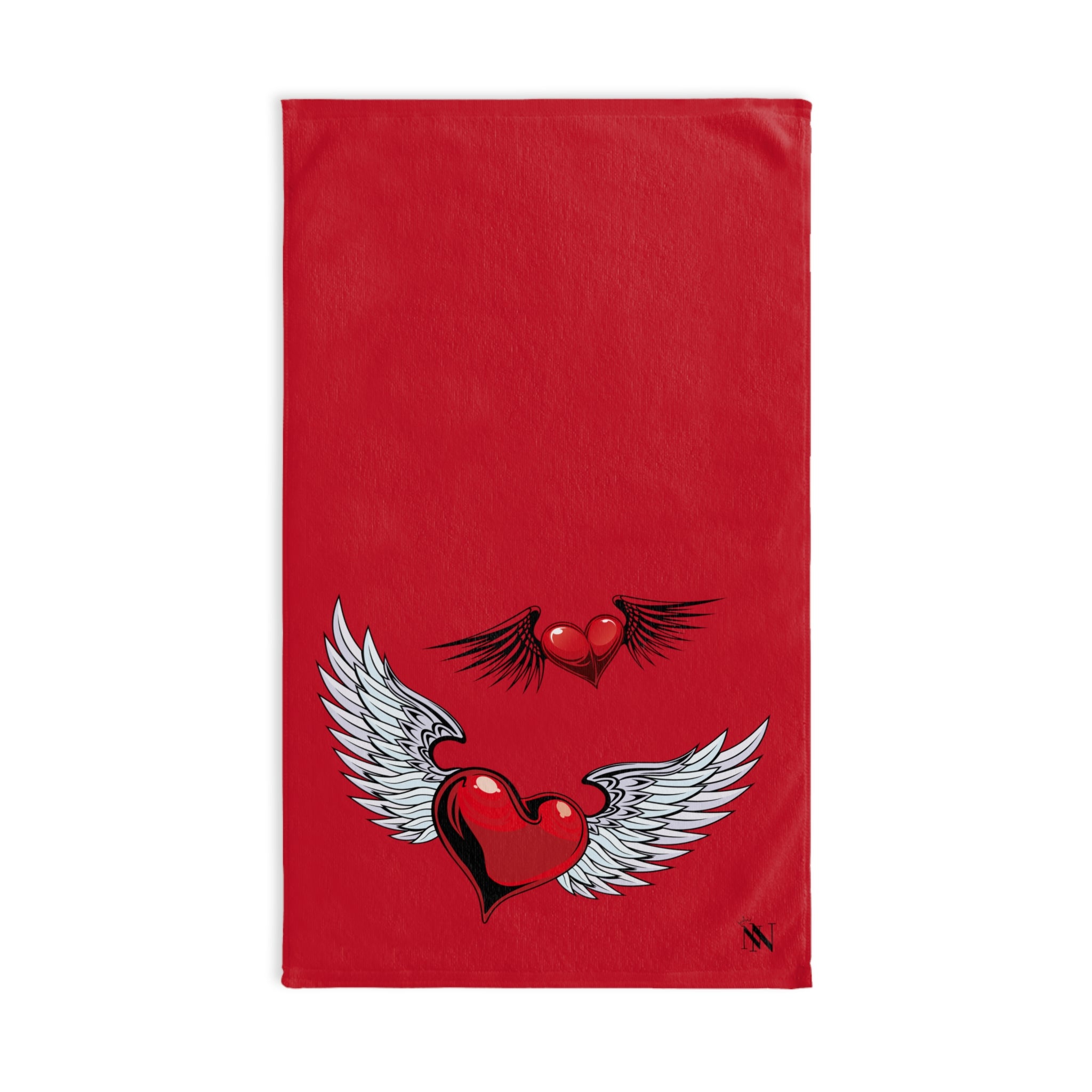 Twin Wing Heart Red | Sexy Gifts for Boyfriend, Funny Towel Romantic Gift for Wedding Couple Fiance First Year 2nd Anniversary Valentines, Party Gag Gifts, Joke Humor Cloth for Husband Men BF NECTAR NAPKINS