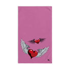 Twin Wing HeartPink | Novelty Gifts for Boyfriend, Funny Towel Romantic Gift for Wedding Couple Fiance First Year Anniversary Valentines, Party Gag Gifts, Joke Humor Cloth for Husband Men BF NECTAR NAPKINS