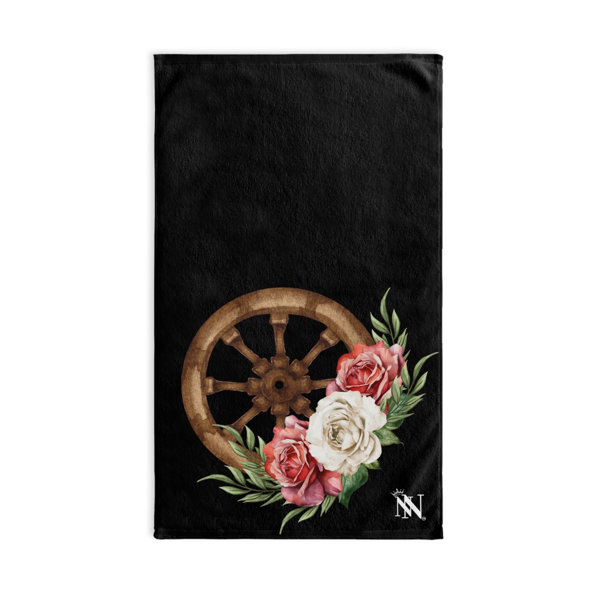 Wagon Wheel Rose Black | Sexy Gifts for Boyfriend, Funny Towel Romantic Gift for Wedding Couple Fiance First Year 2nd Anniversary Valentines, Party Gag Gifts, Joke Humor Cloth for Husband Men BF NECTAR NAPKINS