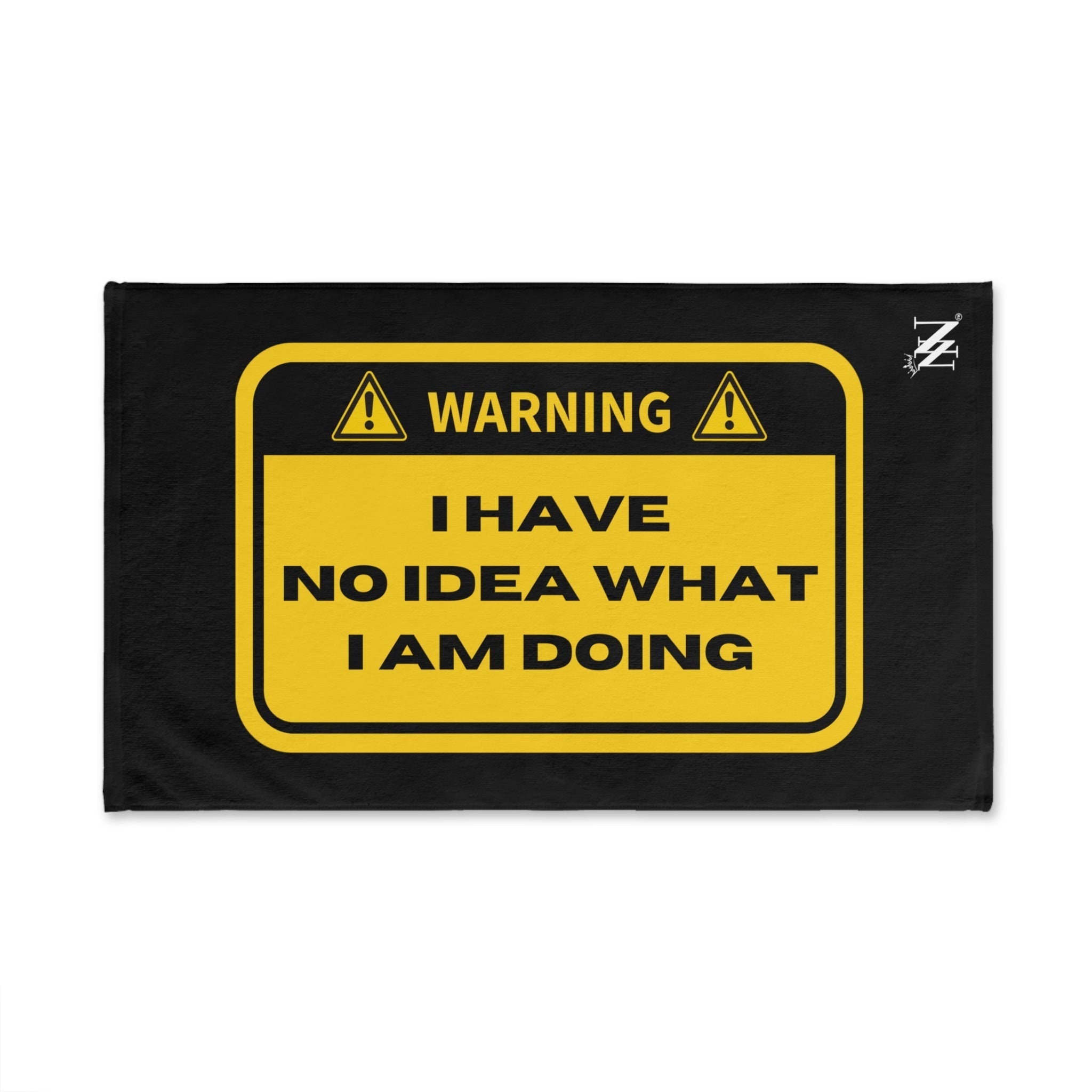 Warning No Idea Black | Sexy Gifts for Boyfriend, Funny Towel Romantic Gift for Wedding Couple Fiance First Year 2nd Anniversary Valentines, Party Gag Gifts, Joke Humor Cloth for Husband Men BF NECTAR NAPKINS