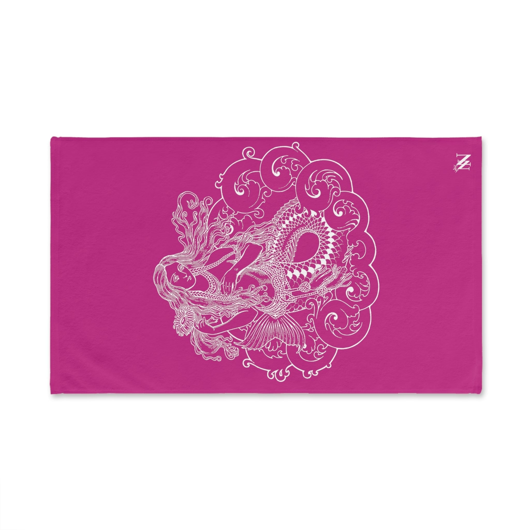 Wave Mermaid Sea Fuscia | Funny Gifts for Men - Gifts for Him - Birthday Gifts for Men, Him, Husband, Boyfriend, New Couple Gifts, Fathers & Valentines Day Gifts, Hand Towels NECTAR NAPKINS