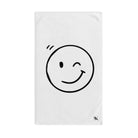 Wink  Emoji BlackWhite | Funny Gifts for Men - Gifts for Him - Birthday Gifts for Men, Him, Her, Husband, Boyfriend, Girlfriend, New Couple Gifts, Fathers & Valentines Day Gifts, Christmas Gifts NECTAR NAPKINS