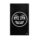 YAY Yes Emoji WhiteBlack | Sexy Gifts for Boyfriend, Funny Towel Romantic Gift for Wedding Couple Fiance First Year 2nd Anniversary Valentines, Party Gag Gifts, Joke Humor Cloth for Husband Men BF NECTAR NAPKINS