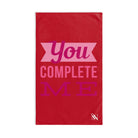 YOU Complete Me| Red Hand Hand Towel y Wedding Gifts Party Bridal Cotton Couples Rag 2nd Anniversary Her Him His Hers Wife Boyfriend Girlfriend Valentine NECTAR NAPKINS