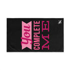 YOU Complete MeBlack | Sexy Gifts for Boyfriend, Funny Towel Romantic Gift for Wedding Couple Fiance First Year 2nd Anniversary Valentines, Party Gag Gifts, Joke Humor Cloth for Husband Men BF NECTAR NAPKINS