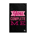 YOU Complete MeBlack | Sexy Gifts for Boyfriend, Funny Towel Romantic Gift for Wedding Couple Fiance First Year 2nd Anniversary Valentines, Party Gag Gifts, Joke Humor Cloth for Husband Men BF NECTAR NAPKINS