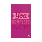 YOU Complete MeFuscia | Funny Gifts for Men - Gifts for Him - Birthday Gifts for Men, Him, Husband, Boyfriend, New Couple Gifts, Fathers & Valentines Day Gifts, Hand Towels NECTAR NAPKINS